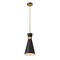 Z-Lite Soriano 1 Light Pendant, Matte Black & Heritage Brass 728P8-MB-HBR - alternate 4